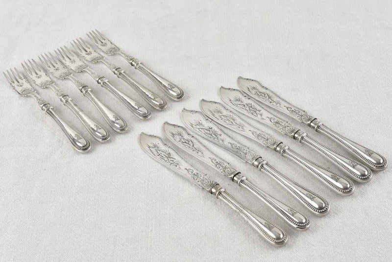 Quality silverplate fish course cutlery