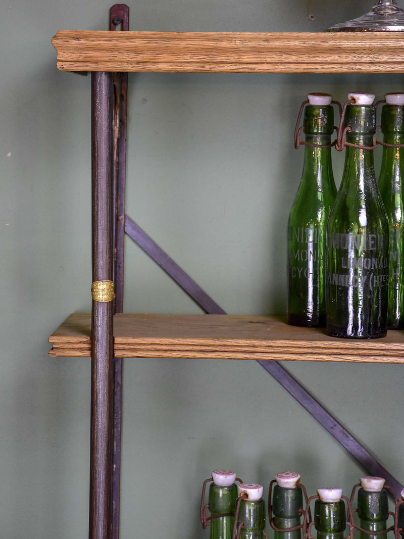 Antique French industrial shelving unit Theodor Scherf, Paris Chez