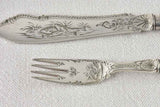 Unique fish-decorated silverplate knives and forks