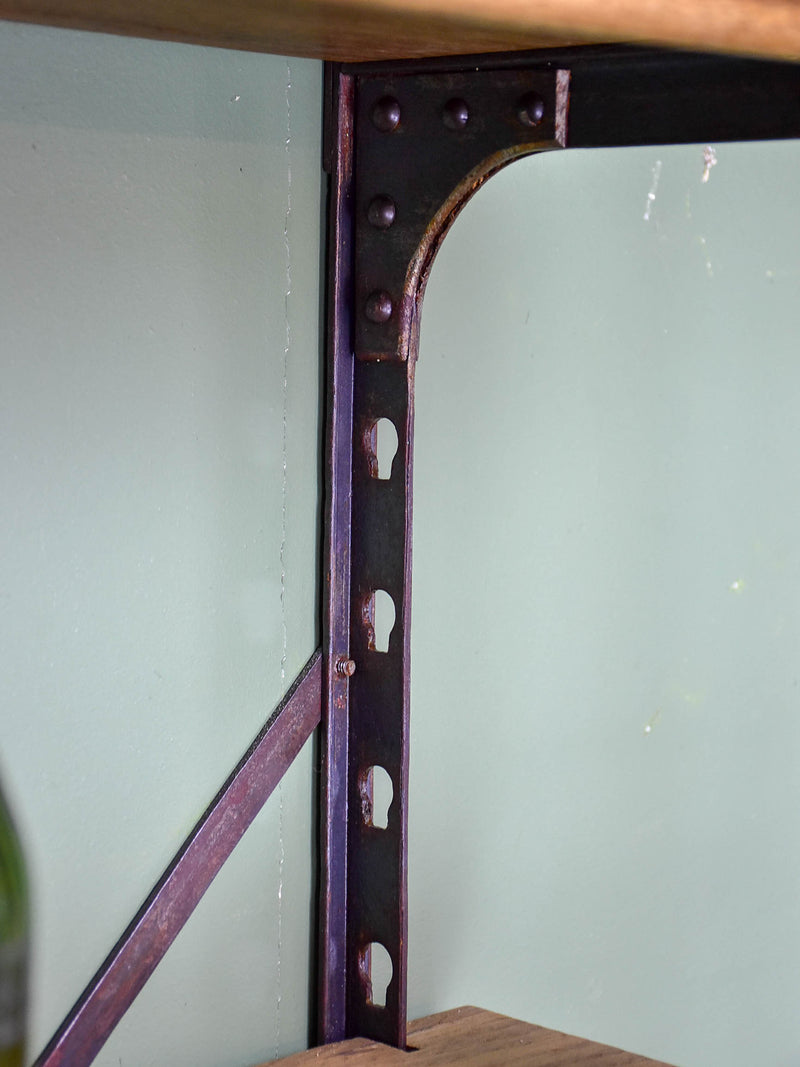 Antique French industrial shelving unit Theodor Scherf, Paris Chez