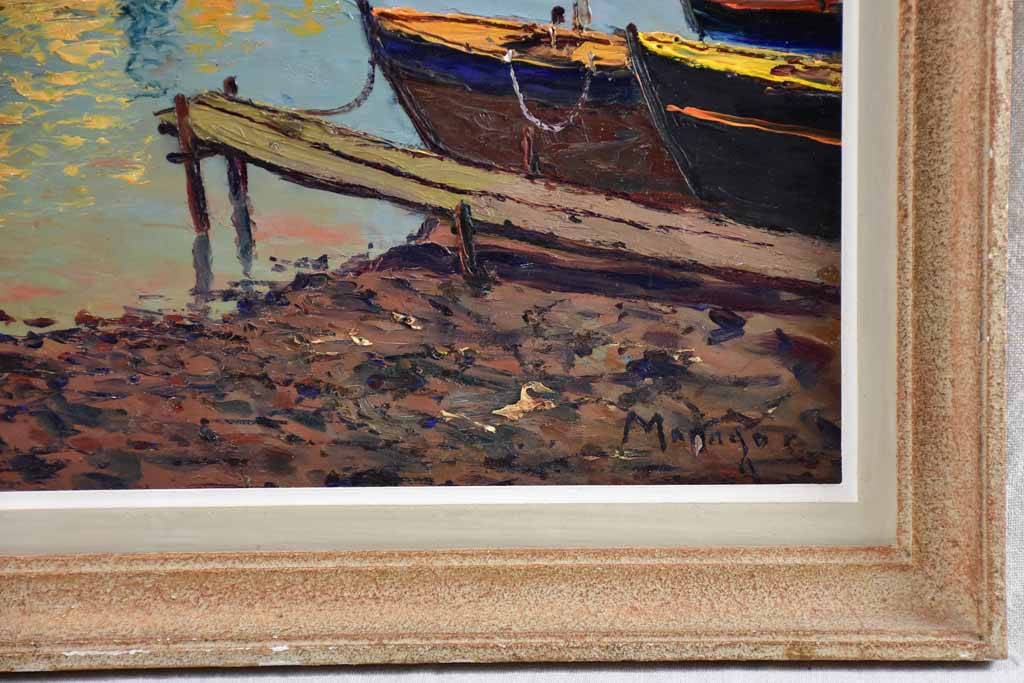 Early twentieth-century seascape - oil on board - Vincent Manago (1880
