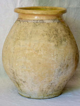 Small early 20th Century French Biot olive jar 18"