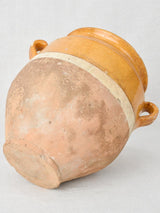 Lovely French confit pot with yellow ocher glaze 9"