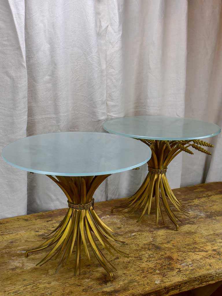 Pair of mid century wheatsheaf coffee tables - Coco Chanel