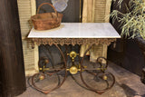 French marble top butcher's table