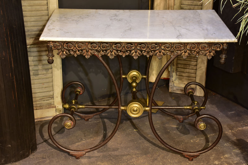 French marble top butcher's table
