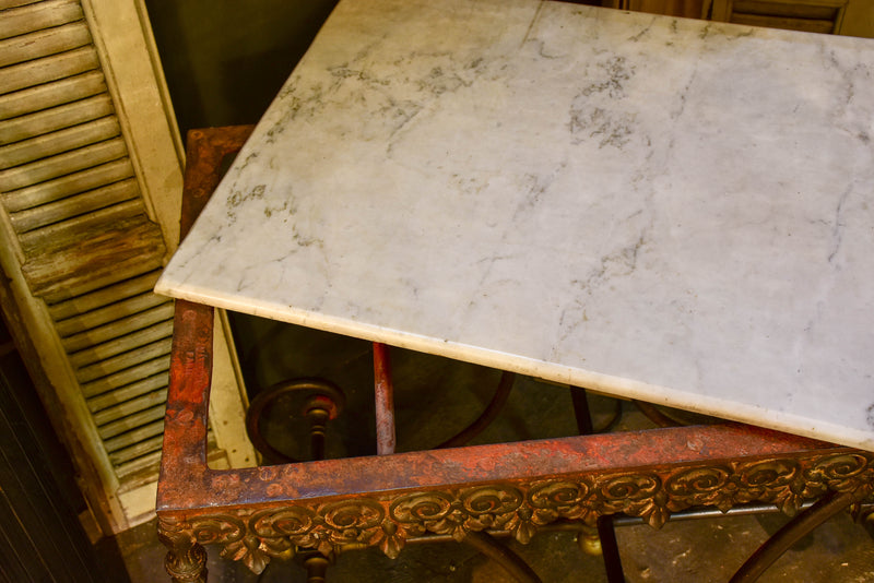 French marble top butcher's table