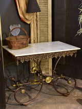 French marble top butcher's table