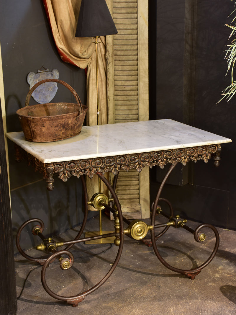 French marble top butcher's table