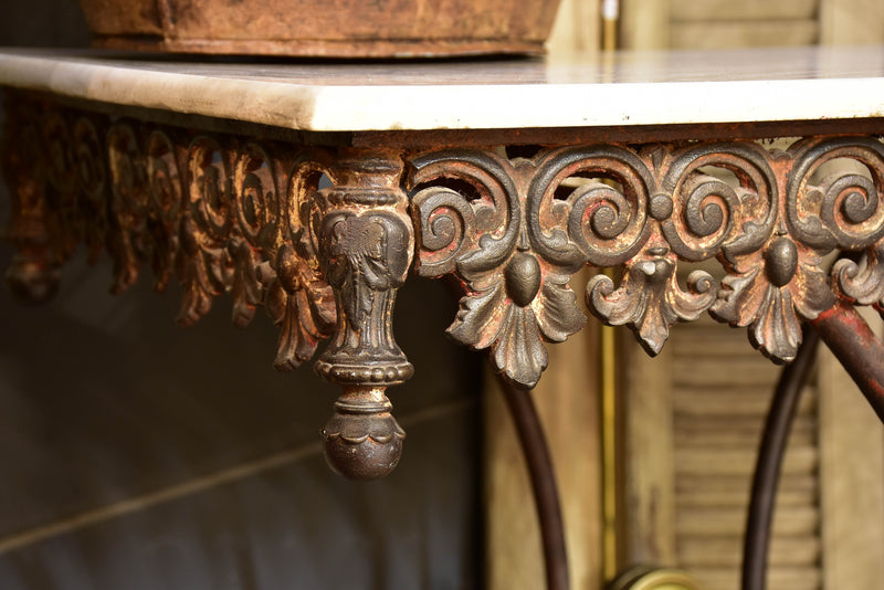French marble top butcher's table