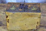 17th Century leather and wooden storage chest with key