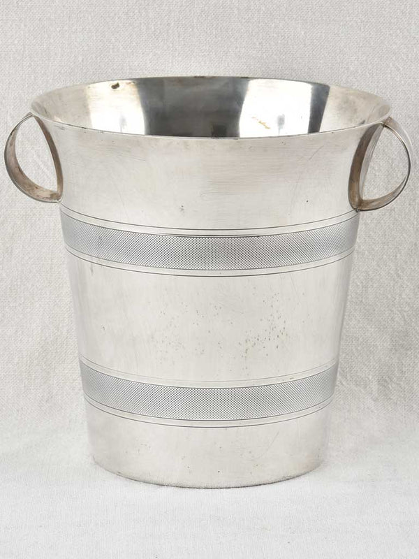 Elegant Art Deco silver champagne bucket