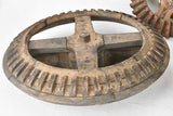 3 antique wooden gears 15" - 28¼"