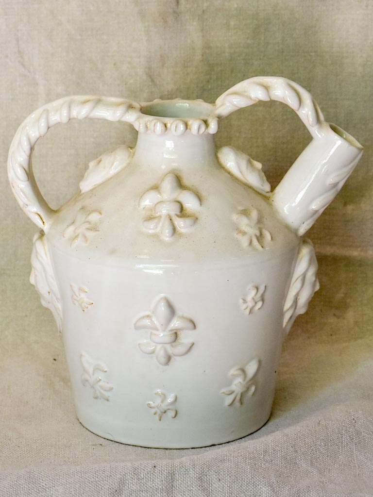 1960's Émile Tessier white ceramic pitcher