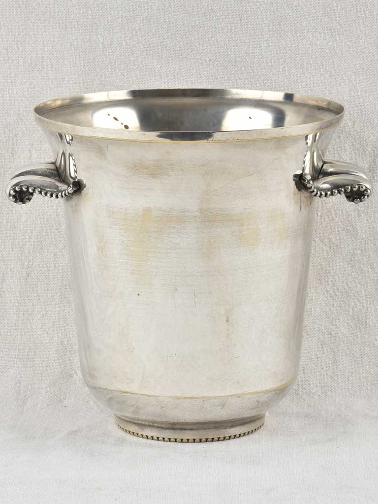 Patina-rich aged silver Champagne Bucket