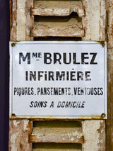 Vintage French sign - infirmière