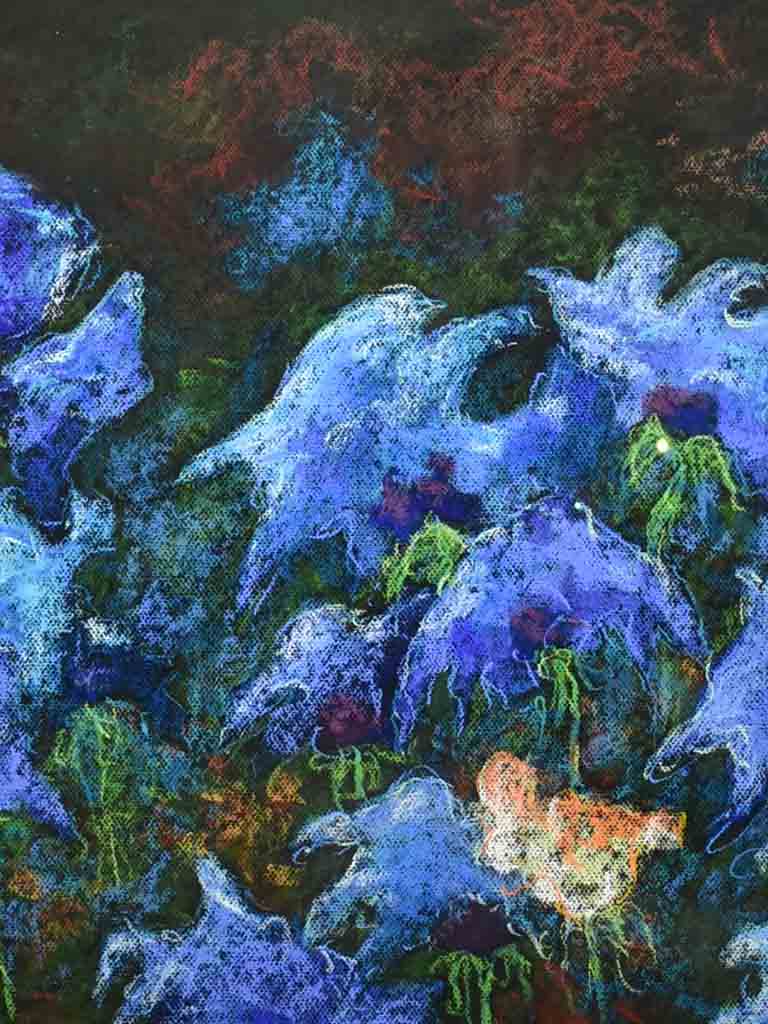 Vintage Floral Pastel Paper Artwork