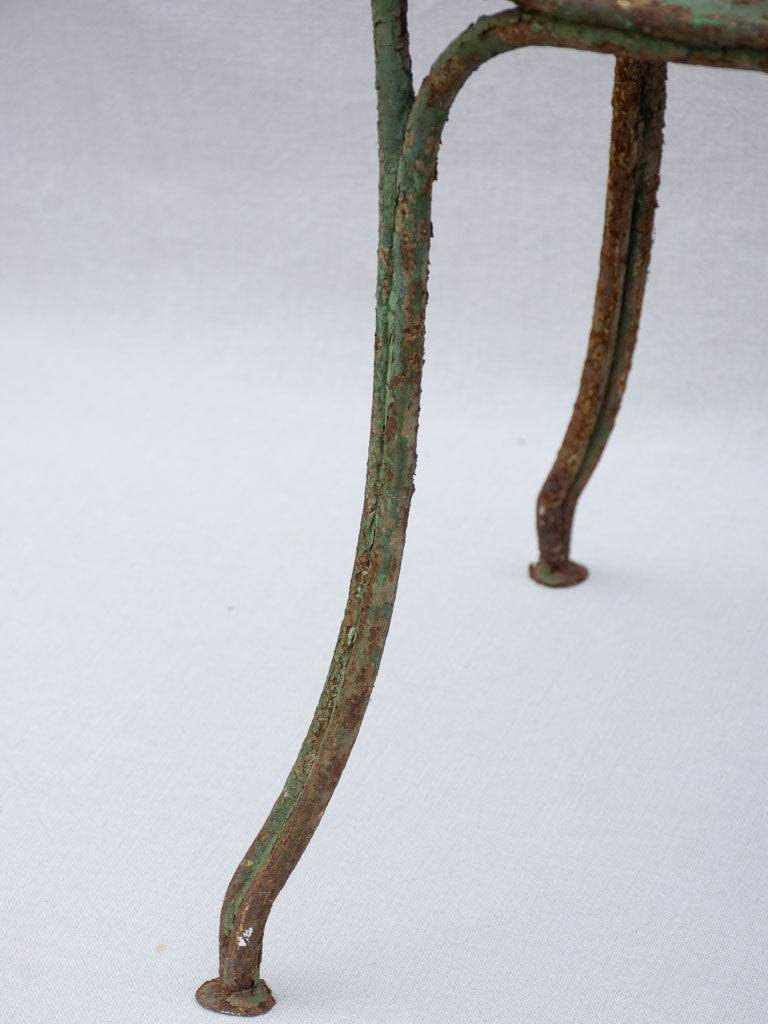 19th century French garden chair with green patina