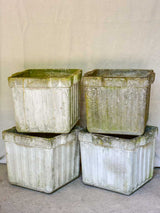 Set of four square Willy Guhl garden planters - 1950's