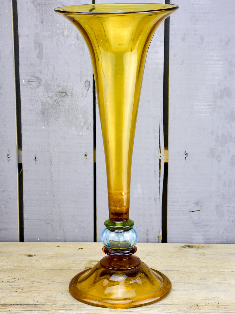 Large antique Italian glass vase
