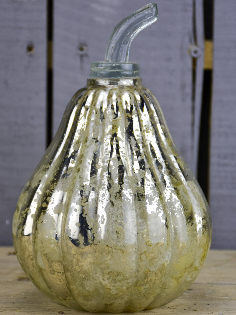 19th century mercury glass pear ornament
