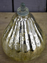 19th century mercury glass pear ornament