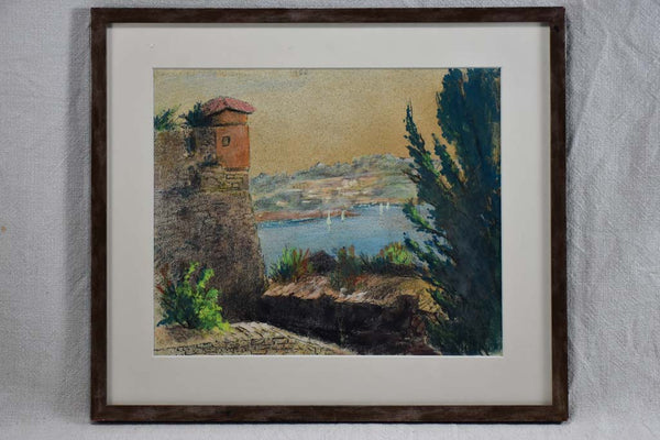 Detailed Villefranche-sur-Mer depiction, unknown artist