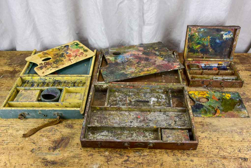 Antique artist's painting box - plein air 15¾ – Chez Pluie