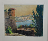 1966 pastel - coastal landscape - anonymous 16¼" x 18½"