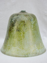 19th century French melon cloche dome - blown glass 17"