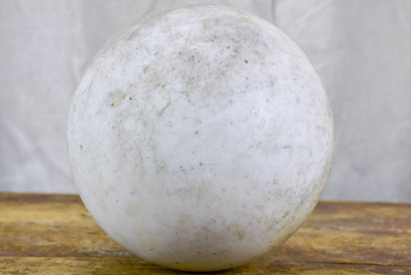 Antique Carrara marble ball 8"
