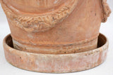 Vintage Biot terracotta planter with saucer