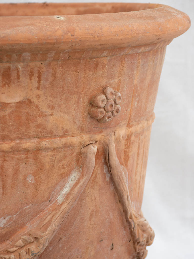 Vintage Biot terracotta planter with saucer