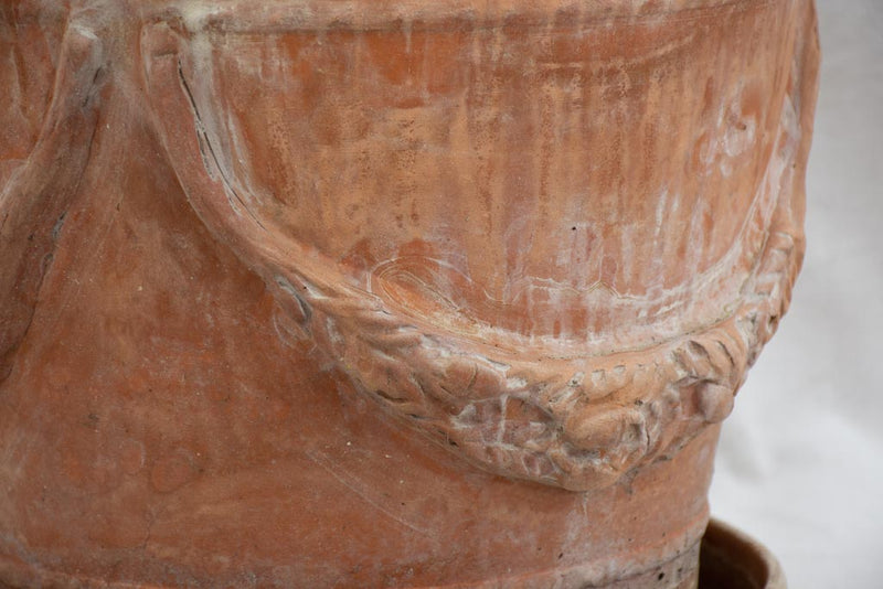 Vintage Biot terracotta planter with saucer