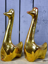 Two presentation geese from a French restaurant in Lyon