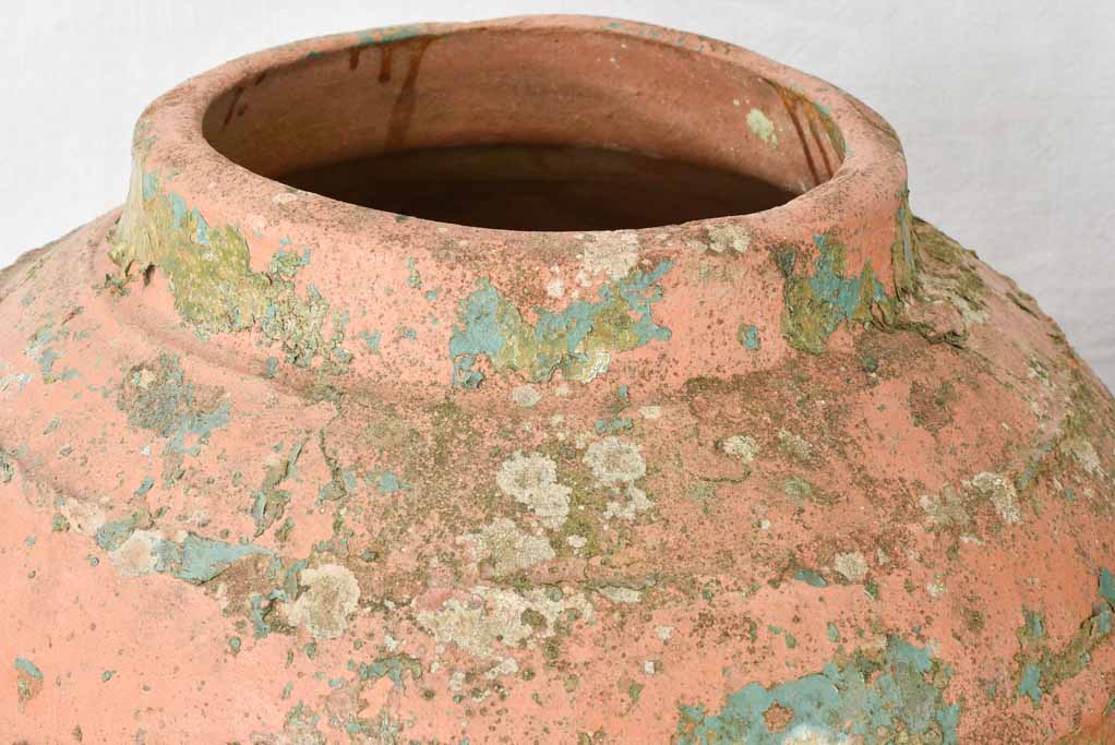 Pair of antique Spanish terracotta oil pots 22"