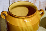 Antique French confit pot with orange glaze