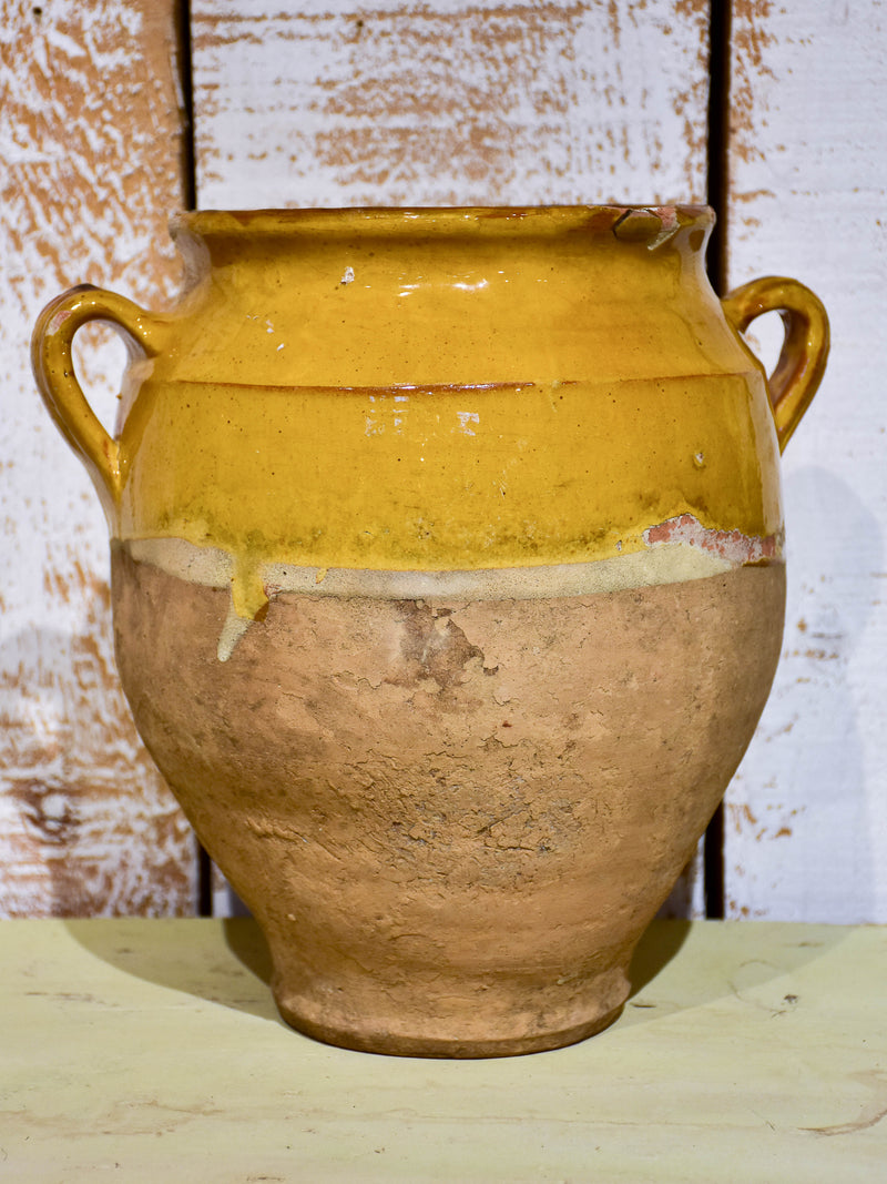 French confit pot with orange glaze