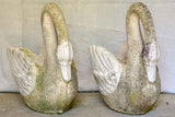 Pair of 1970's French swan garden planters