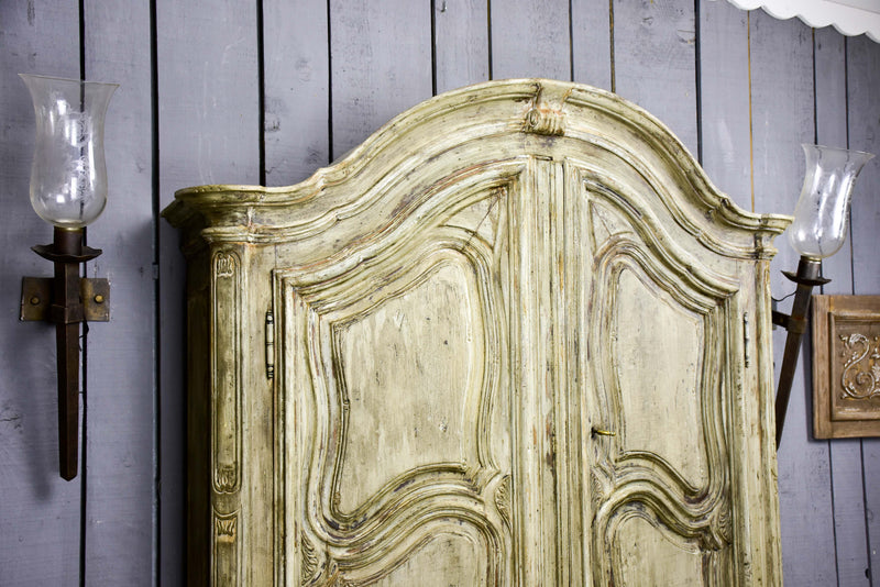 Pair of antique wall sconces from a maison de maître - etched glass