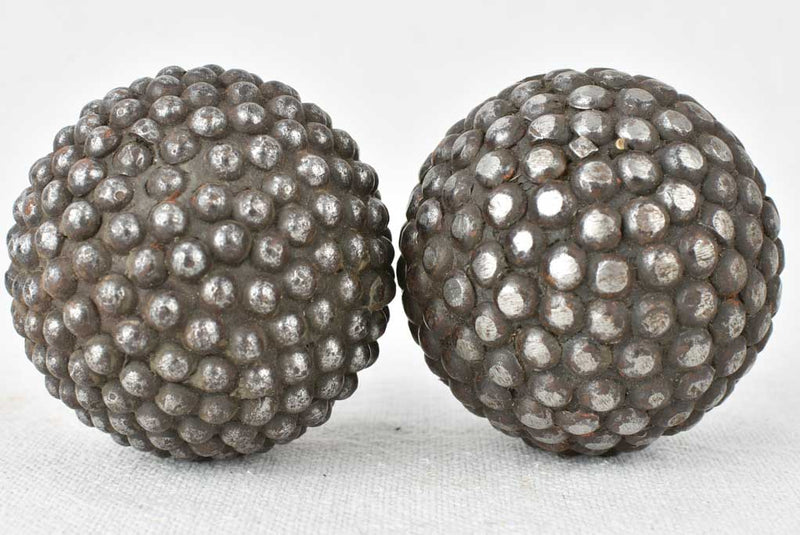 Small pare of antique children's petanque balls 2¼"