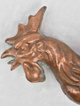 Rare fragile copper rooster cast