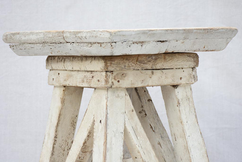 Mid 20th century French sculptor's table with white patina