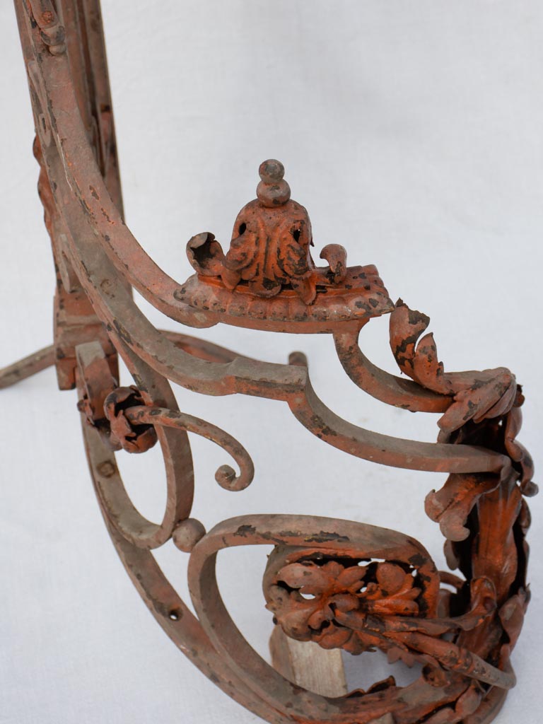 Rare 18th century French balustrade - wrought iron with red patina