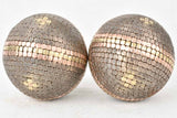 Pair of antique French petanque balls with + 4"