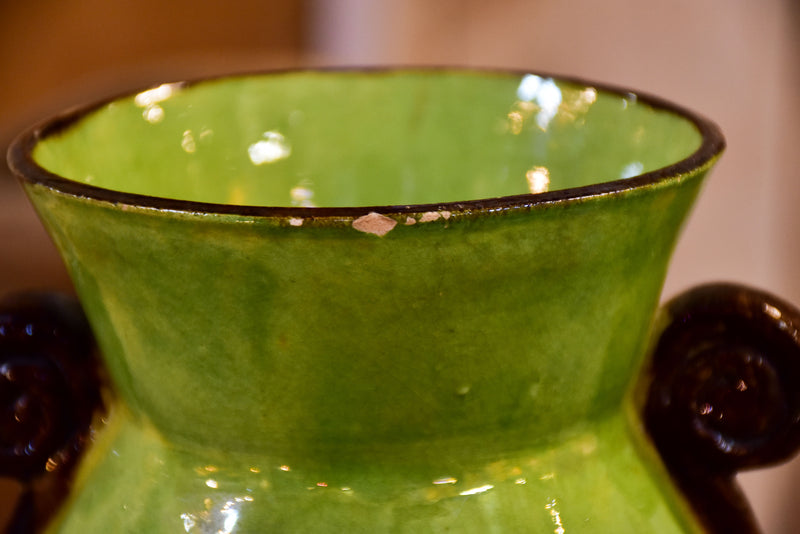 Green Dieulefit vase 1930's
