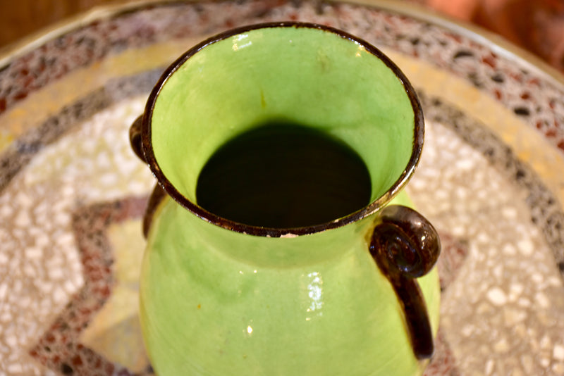 Green Dieulefit vase 1930's