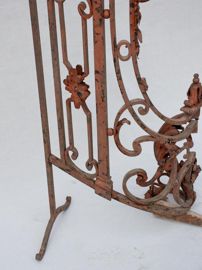 Rare 18th century French balustrade - wrought iron with red patina