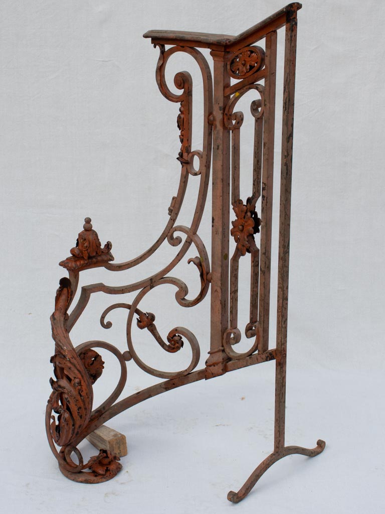 Rare 18th century French balustrade - wrought iron with red patina