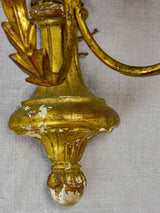 Pair of 19th Century Neoclassical gilded wall sconces